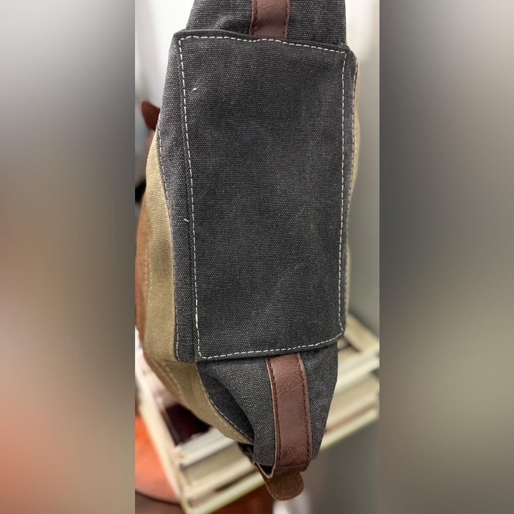 Multicolor Canvas Messenger Bag - Picture 9 of 12